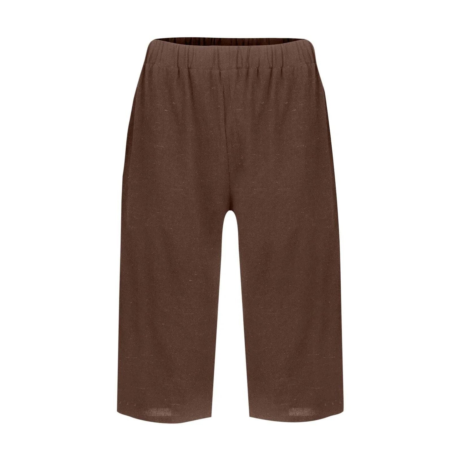High Waist Solid Workout Capris - P12 Hub Europe