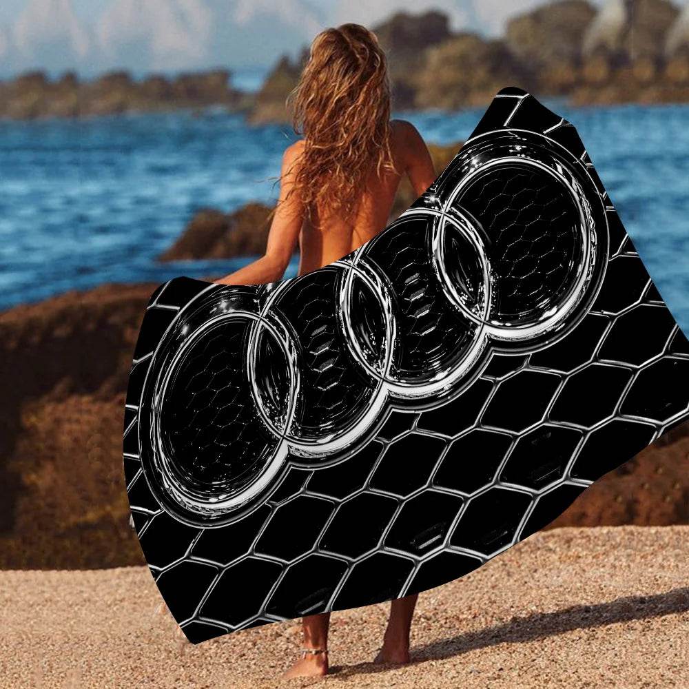 Car AA-Audis-logo Printed Big Microfiber Beach Towels Quick Dry Towel Sand Beach Towels Pool Towel for Travel Swim Pool Yoga - P12 Hub Europe