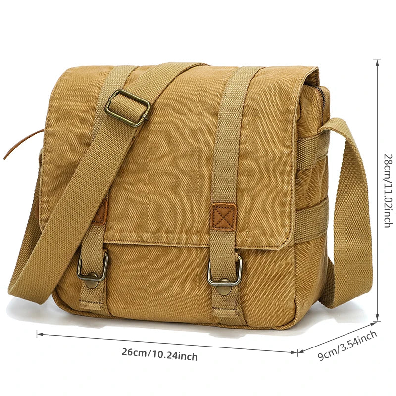 Fashion Canvas Single Shoulder Bag Men Women Unisex Travel Crossbody Bag Outdoor Casual Satchel Vintage Messenger Bags
