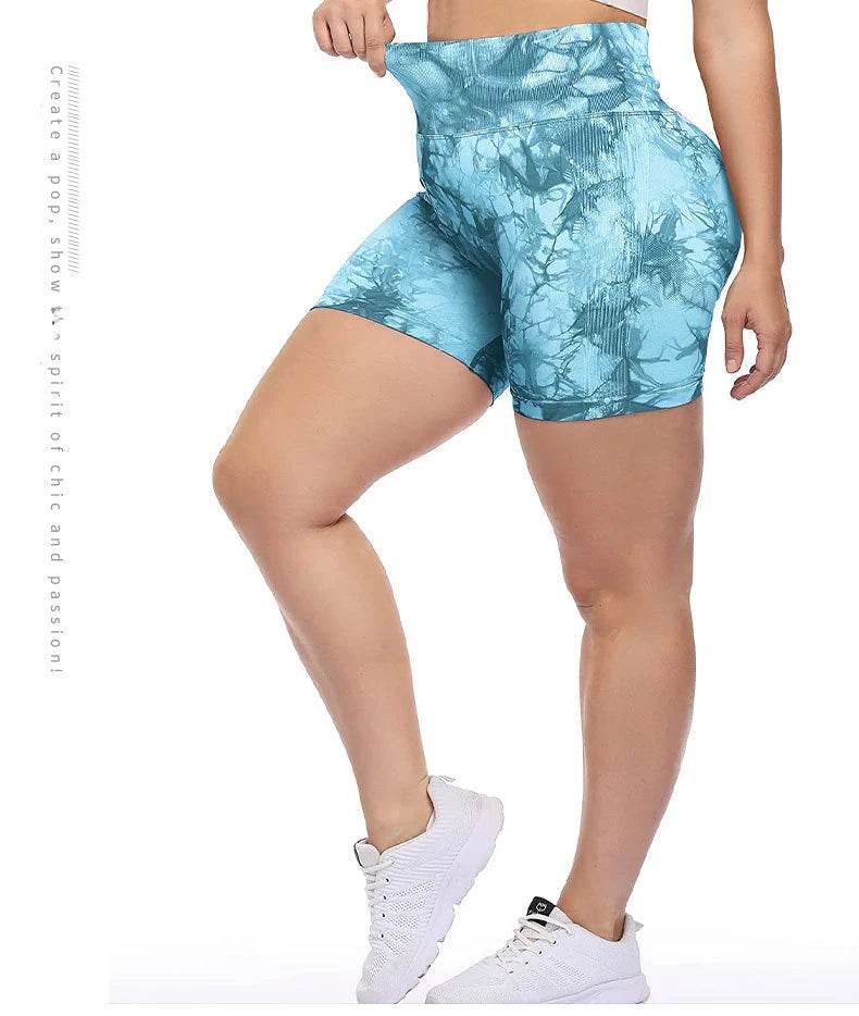 Tie Dye Yoga Shorts Women - P12 Hub Europe
