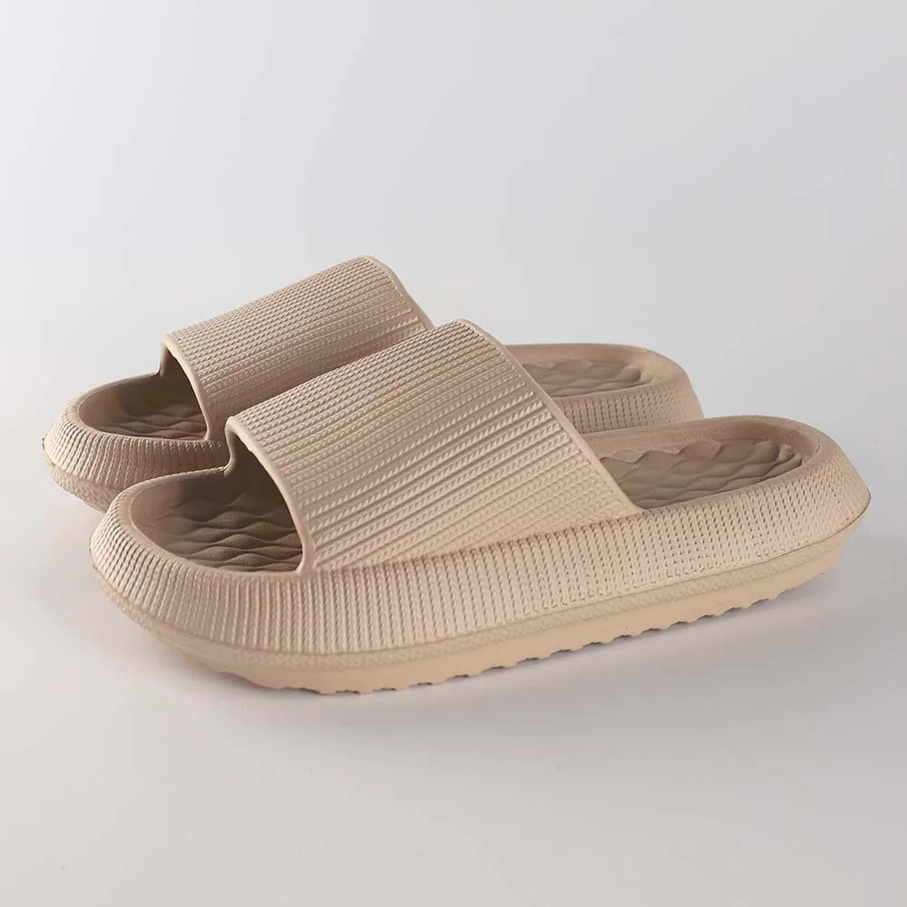 Crestar Women Summer Slippers Indoor Thick Sole Non-slip Bathroom Slides Comfort Soft Sole EVA Sandals Lady Beach Platform Shoes