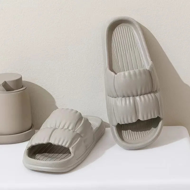 Flower indoor home slippers summer simple anti slip men's and women's lightweight EVA spring cool slippers soft bottom bathroom