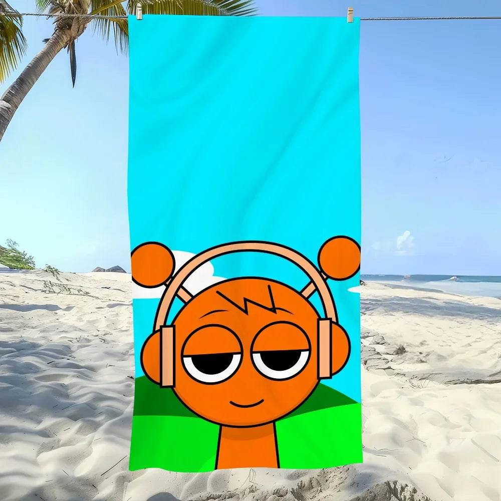 Sprunki Beach Towels Music Game Microfiber Soft For Boys Girls Kids Quick-Drying Bath Towels Absorbent Bath Towels Birthday Gift - P12 Hub Europe