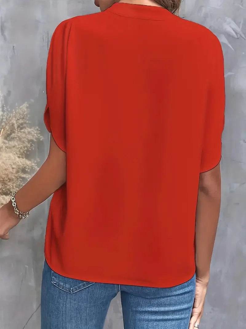 Summer Women's V-neck Blouse - P12 Hub Europe