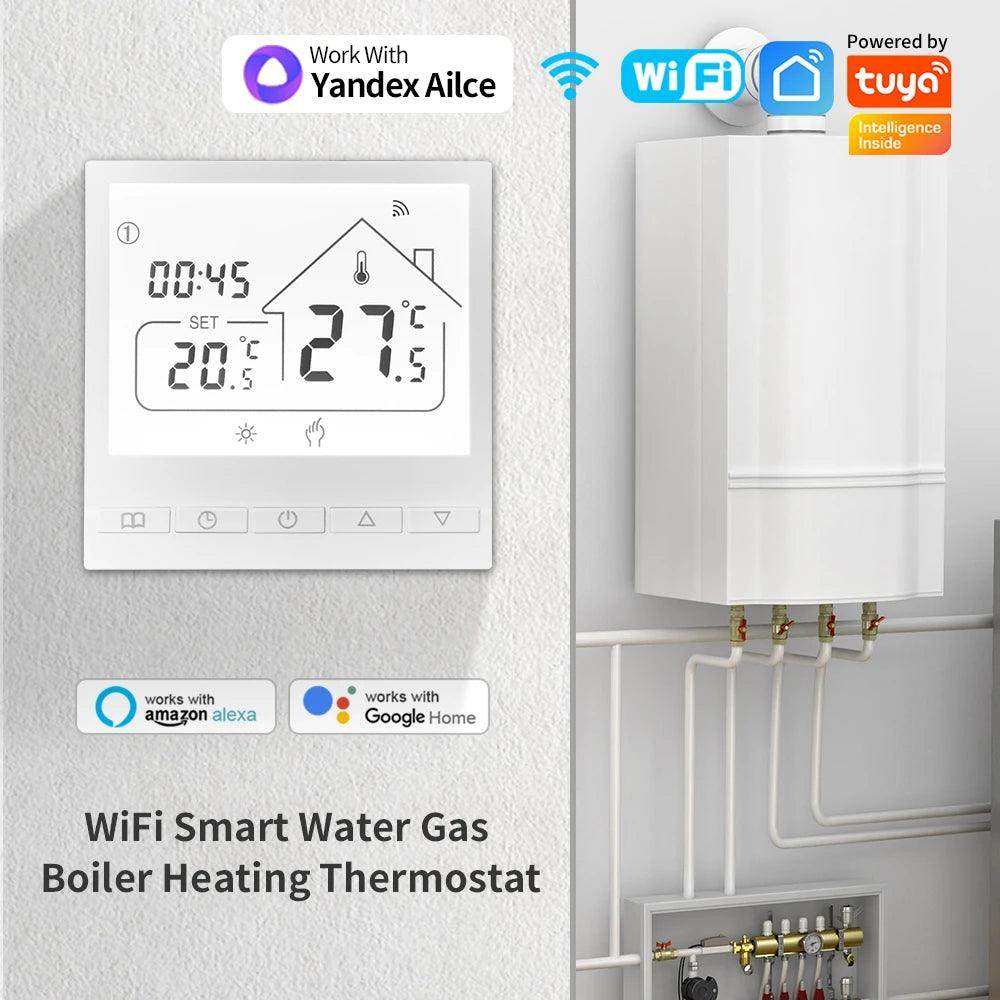 Smart Thermostat WiFi | LCD, Electric Floor/Boiler, Alexa, Google, Alice - P12 Hub Europe