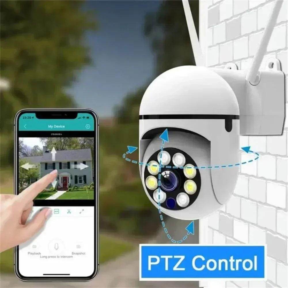 Outdoor Camera 8MP WiFi PTZ 4X Zoom, AI Track, 2-Way Audio - P12 Hub Europe