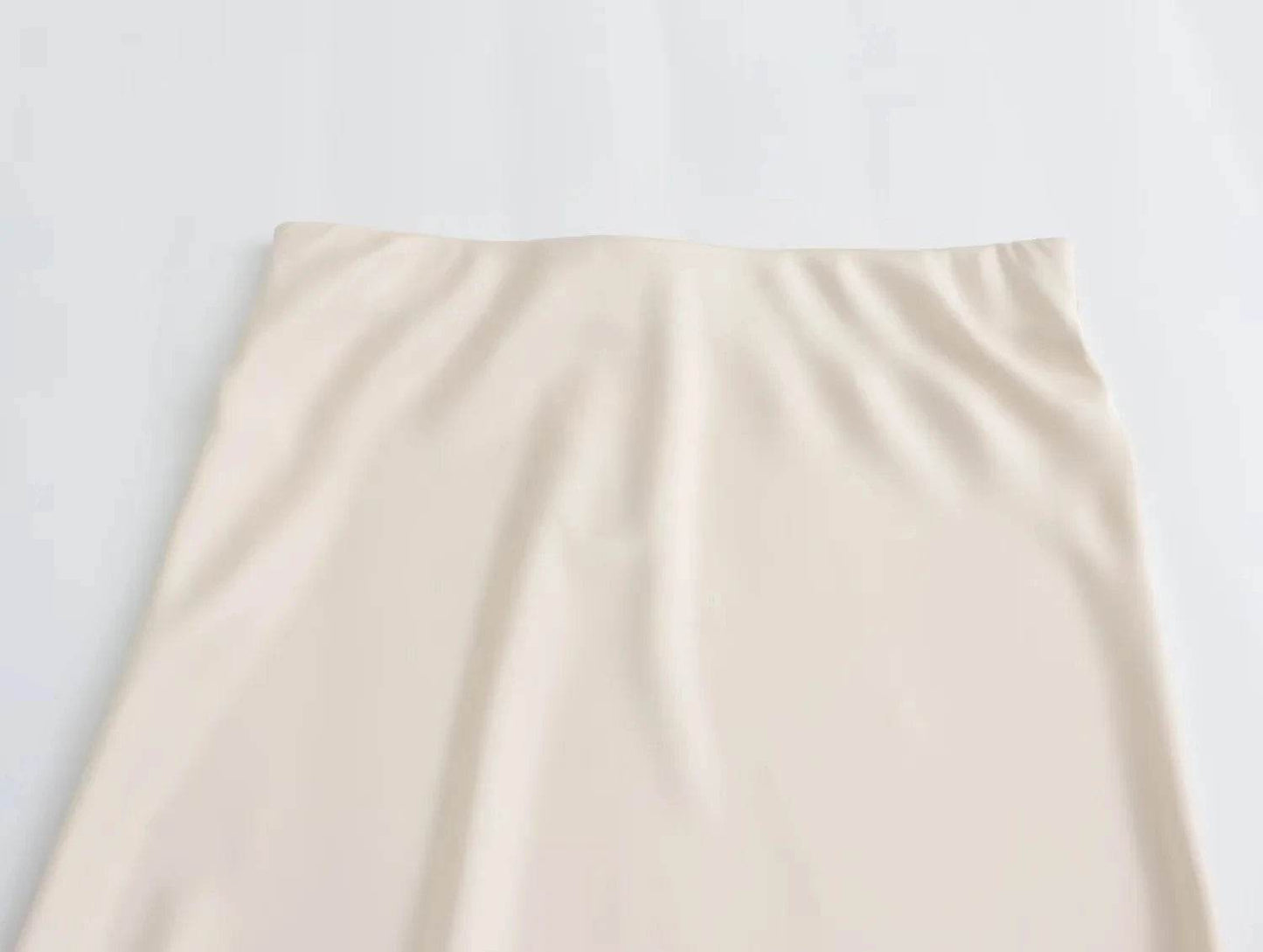 Women's Y2K Satin Midi Skirt - P12 Hub Europe