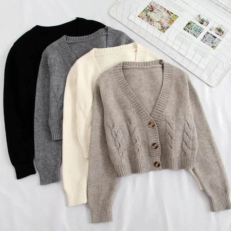 Twist Knit Cropped Cardigan - P12 Hub Europe