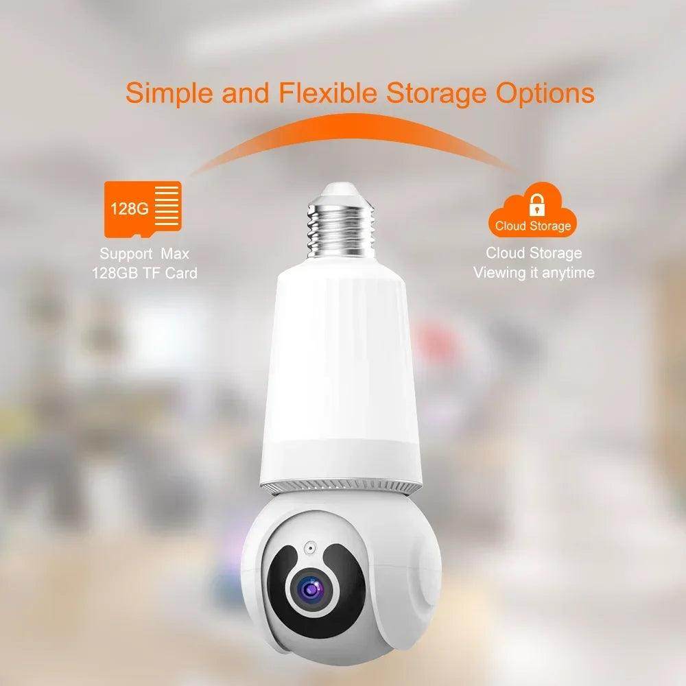 Camera 4K WiFi Bulb 8MP, Color Night Vision, AI Track - P12 Hub Europe