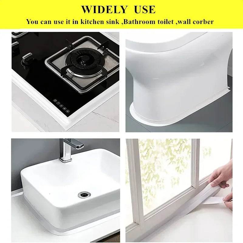 Waterproof Wall Tape Stickers Bathroom Kitchen Cardboard Seal Strip Bathroom Shower Sink Bathtub Caulk Tape Contour Home Posters - P12 Hub Europe