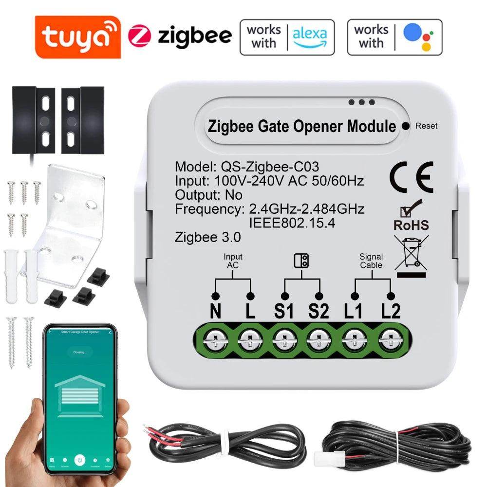 Garage Door Opener WiFi/ZigBee | Alexa/Google, Remote, Timer, Share - P12 Hub Europe