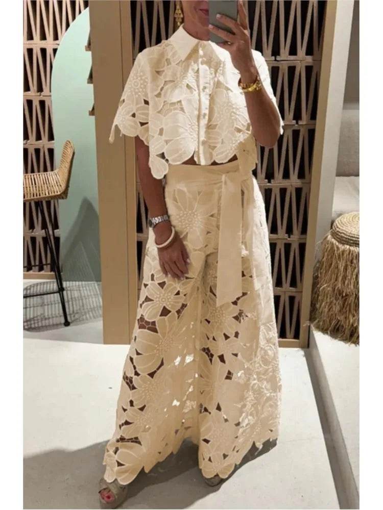 Spring Hollow Wide-Leg Suit - P12 Hub Europe