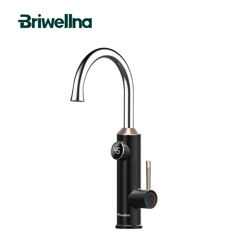 Briwellna Intelligent Water Heater 220V Kitchen Faucet 2 In 1 With Digital Display Electric Geyser Mixer Tankless Water Heater