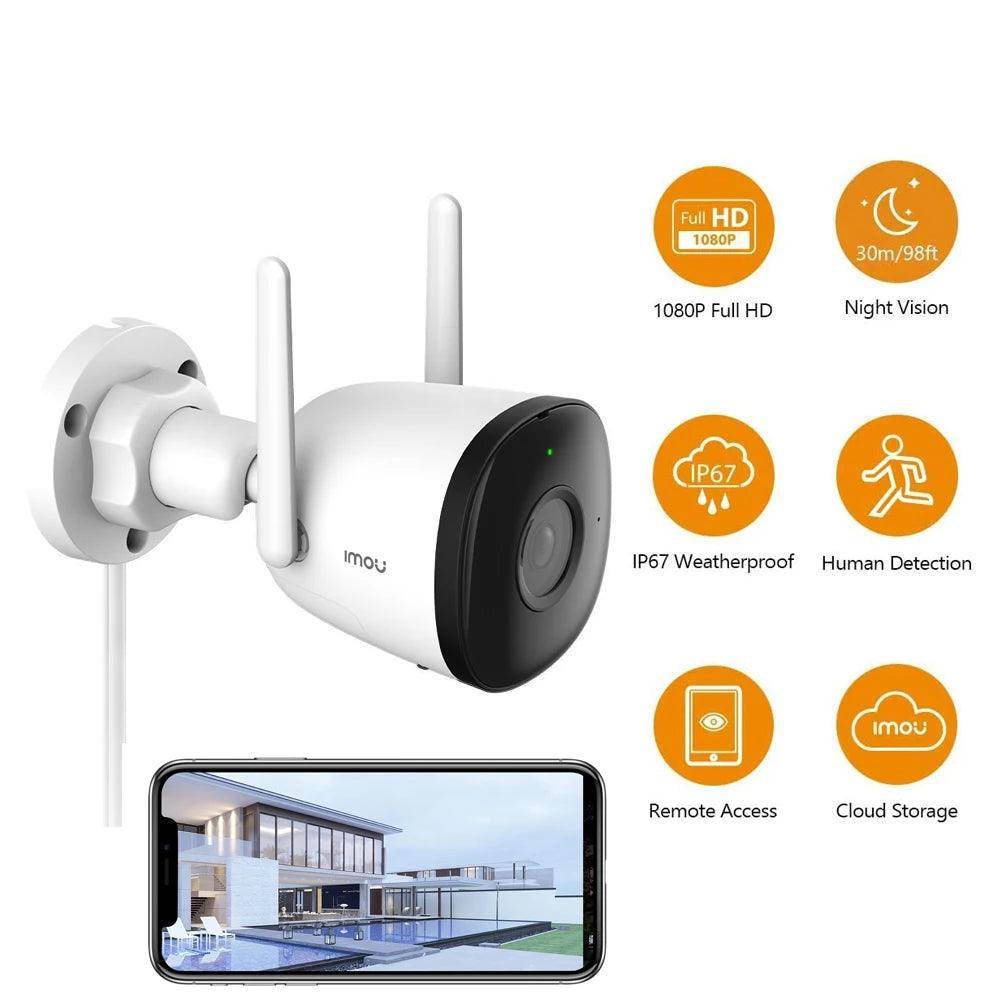 Camara Bullet 2C 4MP/2MP WiFi , AI Detect, IP67, Audio - P12 Hub Europe