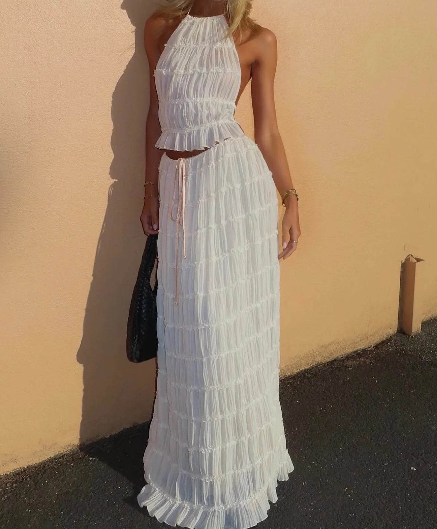 Fashion Halter Maxi Skirt Set - P12 Hub Europe