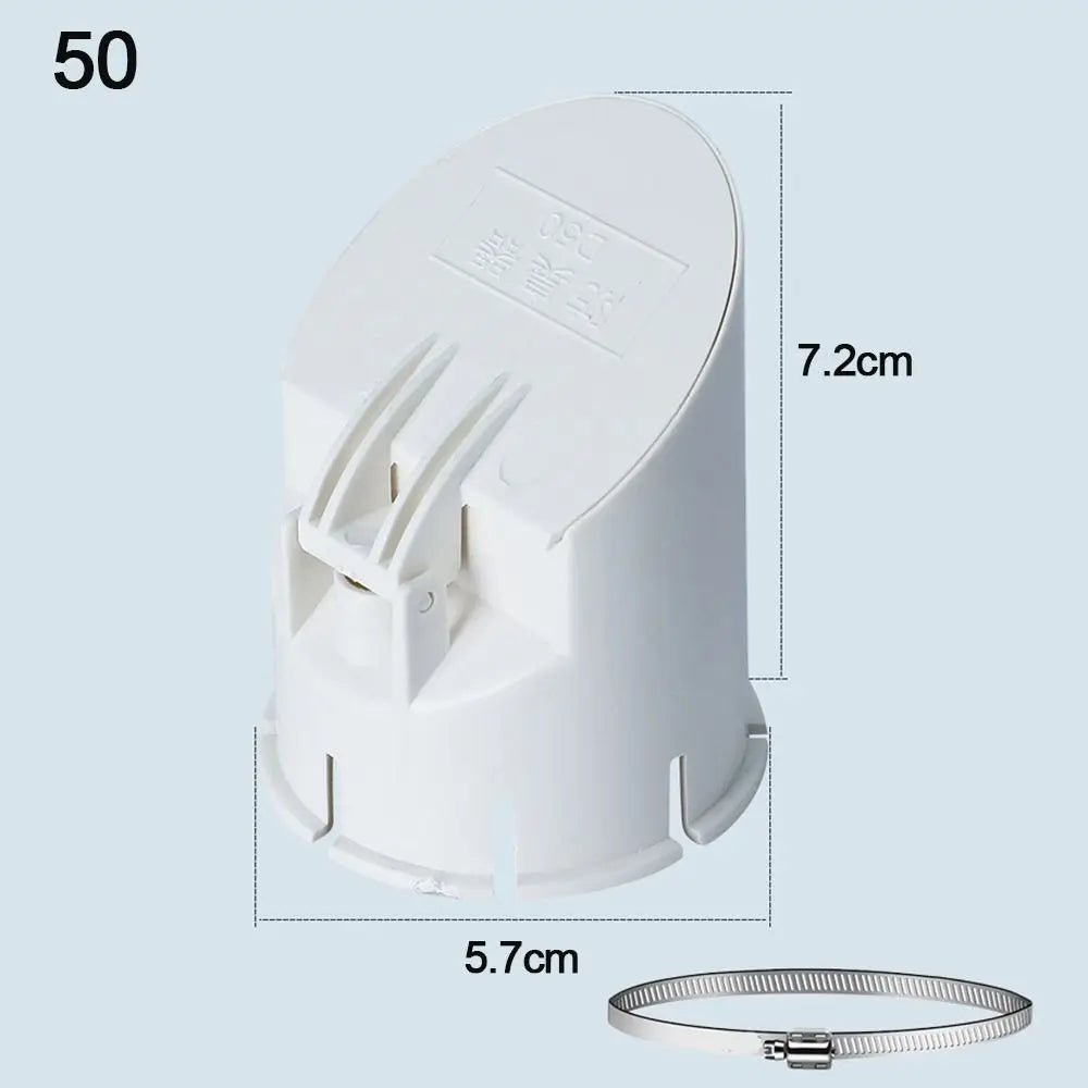 PVC Drainage Pipe Floor Drains 50-160mm White Rain Pipe Cap Anti Odor Insect-proof Roof Cover Outdoor Balcony Bathroom Accessory
