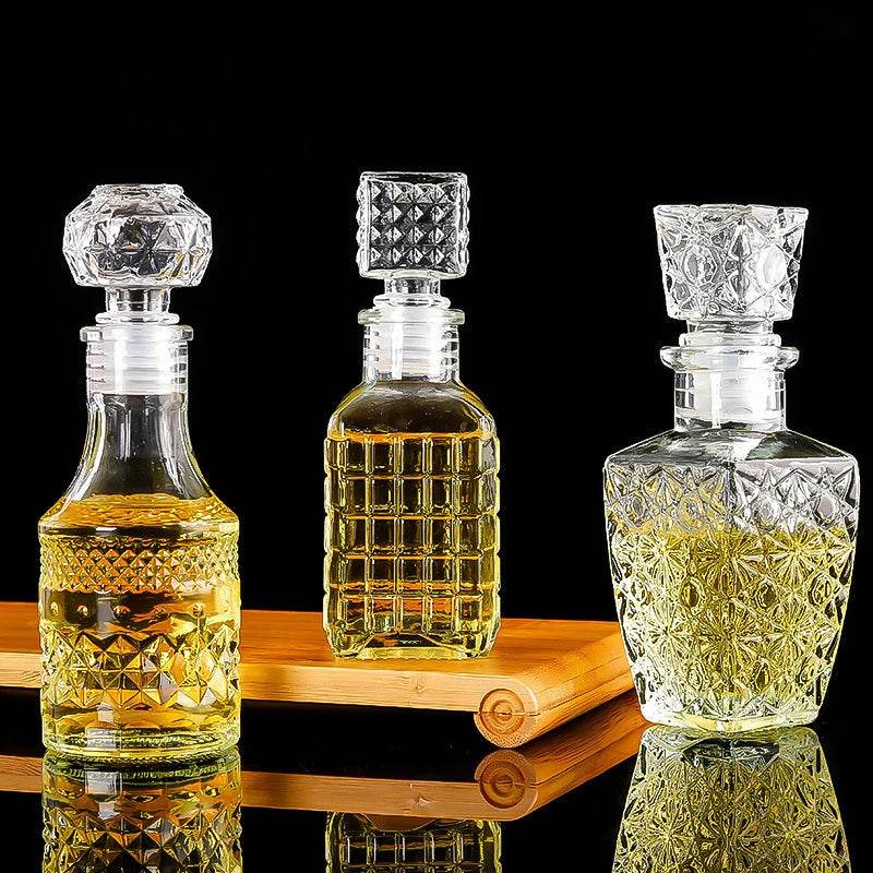 1Pcs 50ml Transparent Small Empty Spirit Whisky Wine Bottle Mini Glass Alcohol Liquor Bottles With Screw Cap Whiskey Decanter - P12 Hub Europe