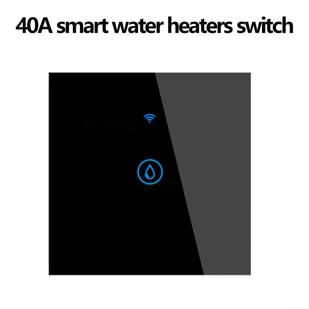 40A Tuya Smart Wifi Water Heater Boiler Touch Switch EU for Lighting Water Heater Air Conditioner Works with Google Home Alexa