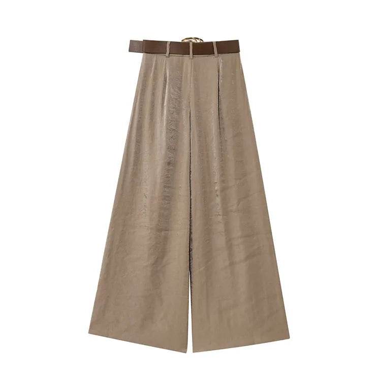 HipSeam Satin Wide Leg Trousers - P12 Hub Europe