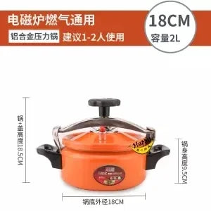 Mini Pressure Cooker Small Pressure Cooker Household Commercial Gas Open Flame Universal 2-3 People Use Cooker Aluminium Cooking