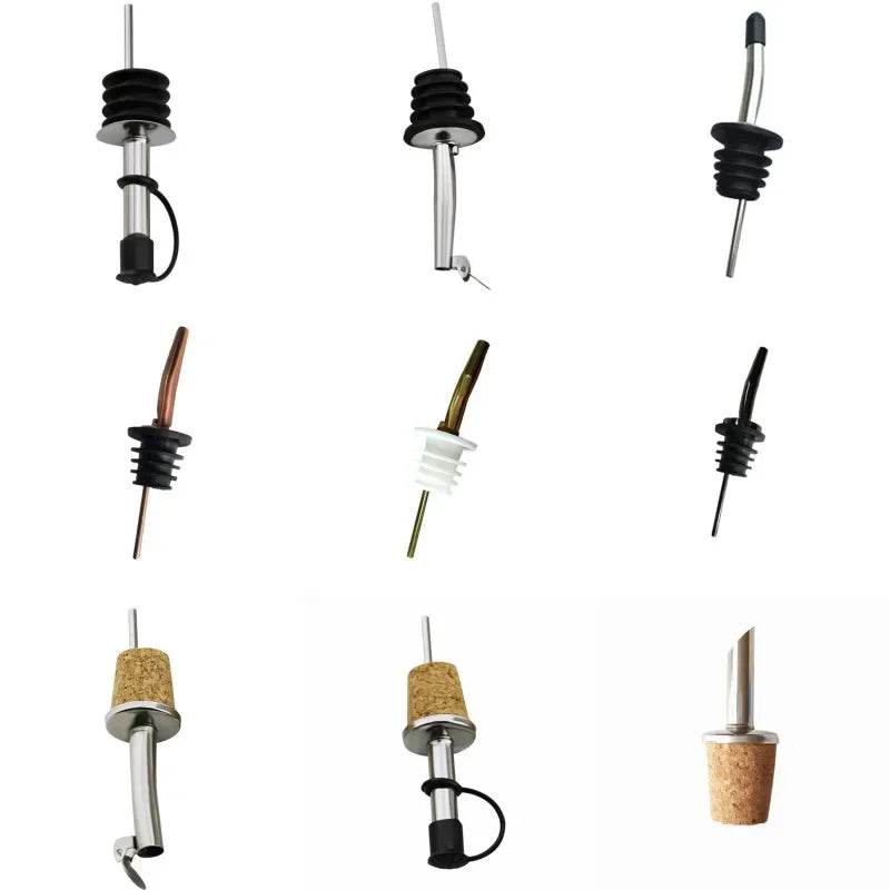 1pc Bottle Stopper Red Wine Pourer with Cap Oil Champagne Bottle wood Plug Keep Wine Freash Black Lid Pourers Bar Party Supplies - P12 Hub Europe