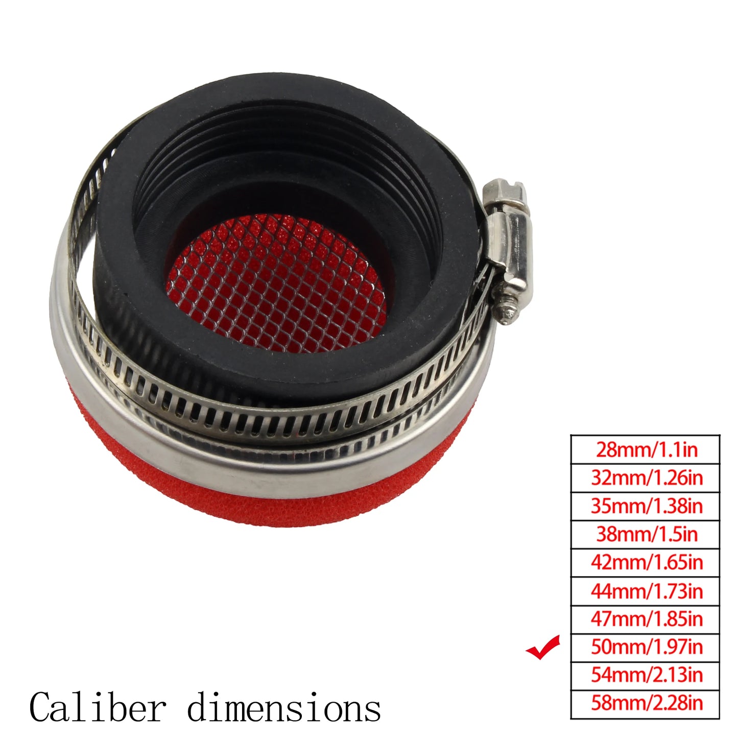 Motorcycle Air Filter Cleaner Air Filter 2 Stroke Engine Dirt Pit Bike Scooter 28/32/35/38/42/45/50/54/58MM Moto Parts
