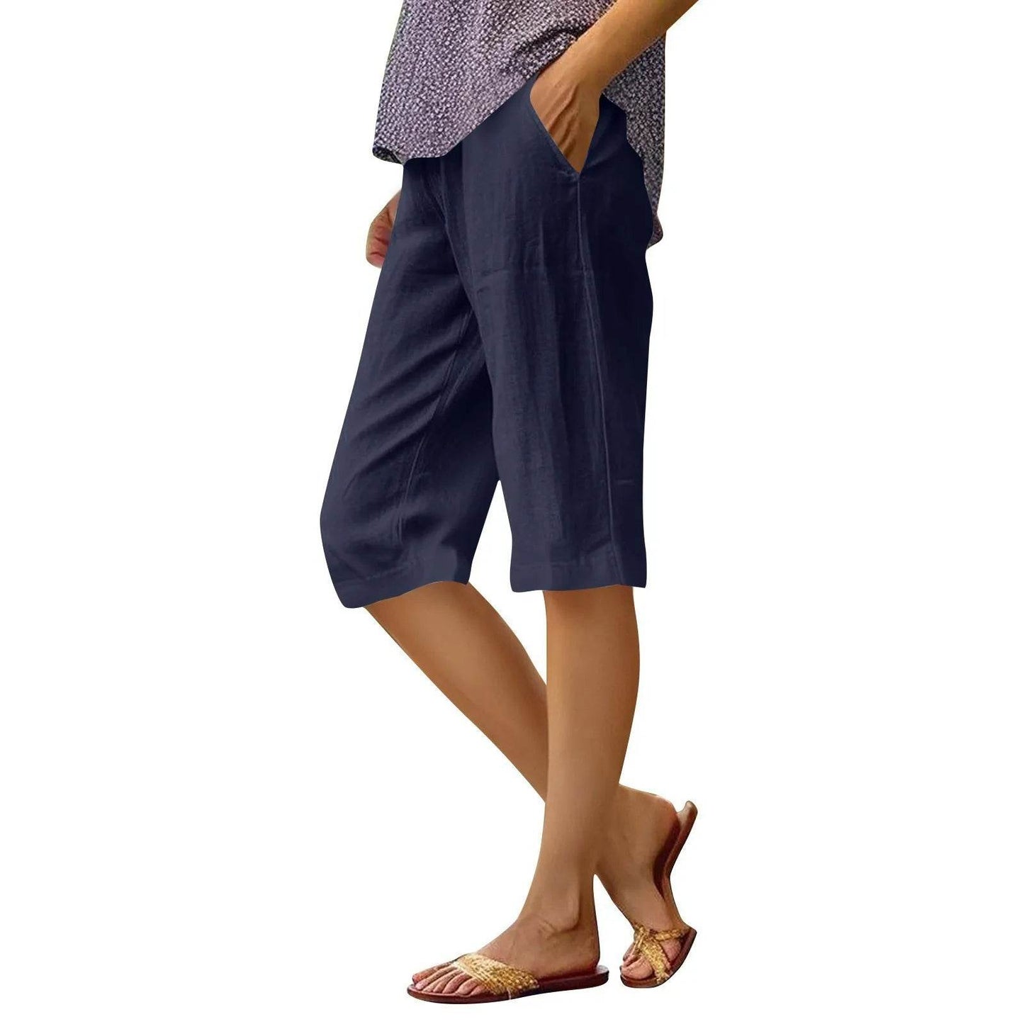 High Waist Solid Workout Capris - P12 Hub Europe