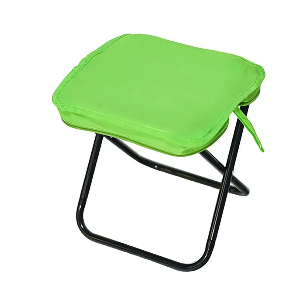 Outdoor Folding Stool with Bag Camping Backpacking Beach Picnic Fishing Chair Collapsible Chair Seat Carbon Steel Folding Stool