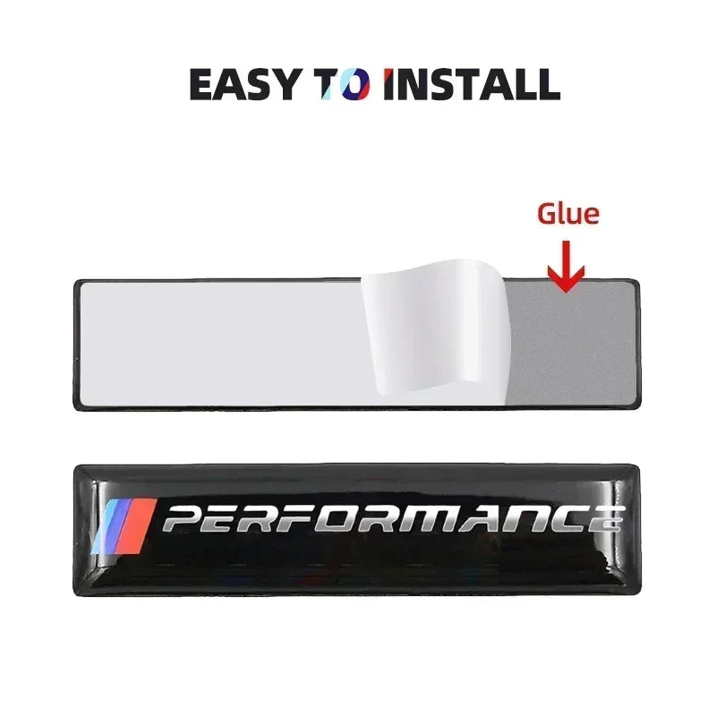 1pcs Silicone Car badge Sticker Decals For Bmw M M3 M5 Performance E36 E46 E39 E53 E90 E60 E61 E93 E87 F10 X1 X3 X5 Accessories