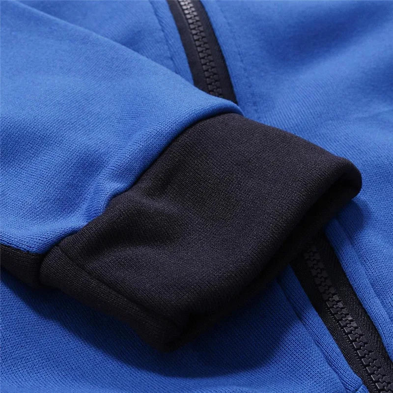 2025 Spring Autumn Man's Breaking Bad LOS POLLOS Logo Print Diagonal Zipper Fashion Packet Hoodies+Hot Sales Sports Pants Suits