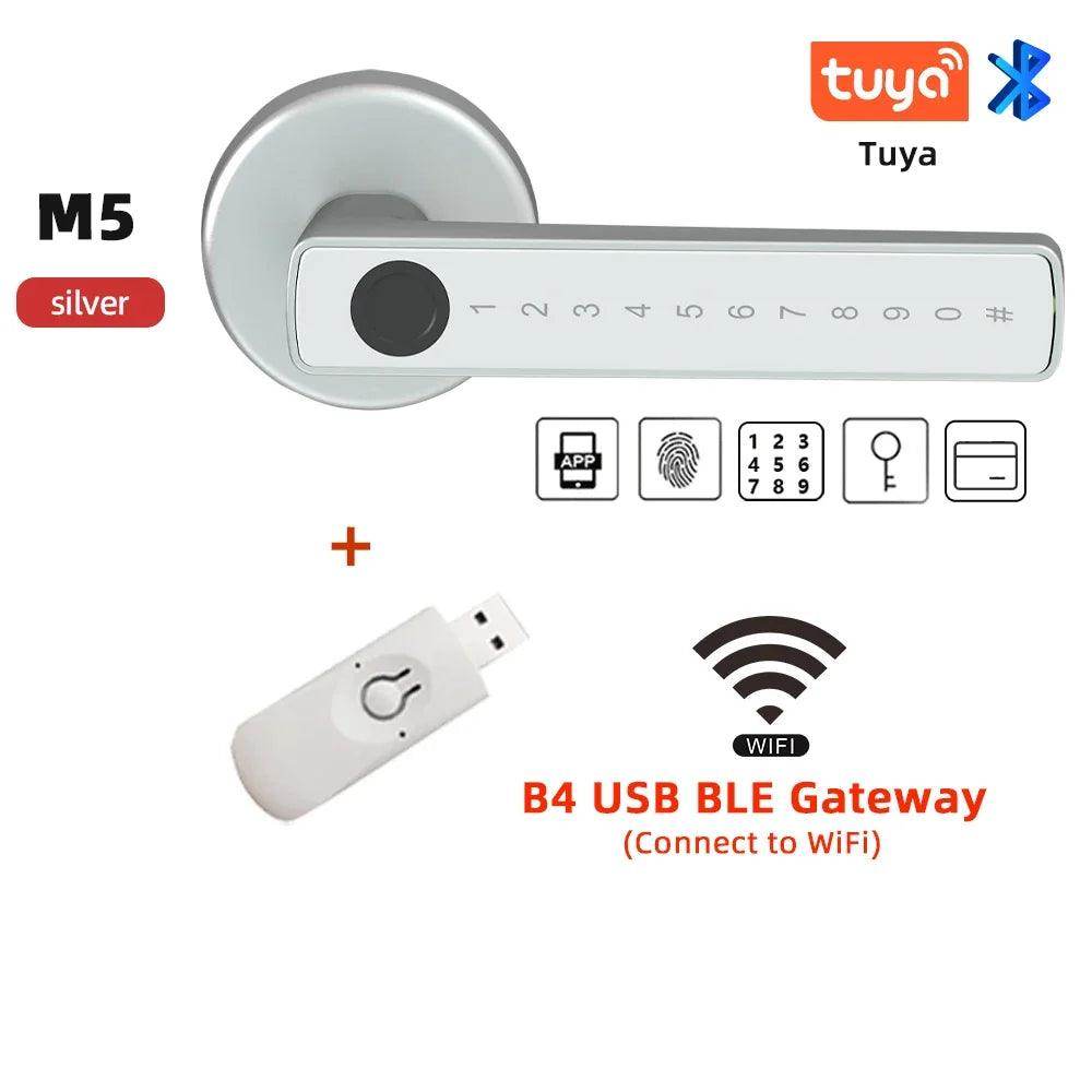 Fingerprint Door Lock | App, Card, Code, Key, 35-50mm - P12 Hub Europe
