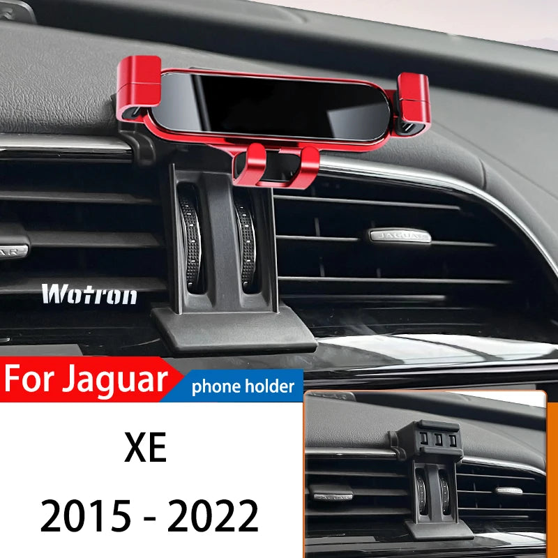Car Phone Holder For Jaguar XE 2015-2022 GPS Special Gravity Navigation Mobile Bracket 360 Degree Rotating Stand Accessories