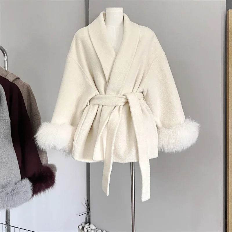 Fox Fur Wool Coat - P12 Hub Europe