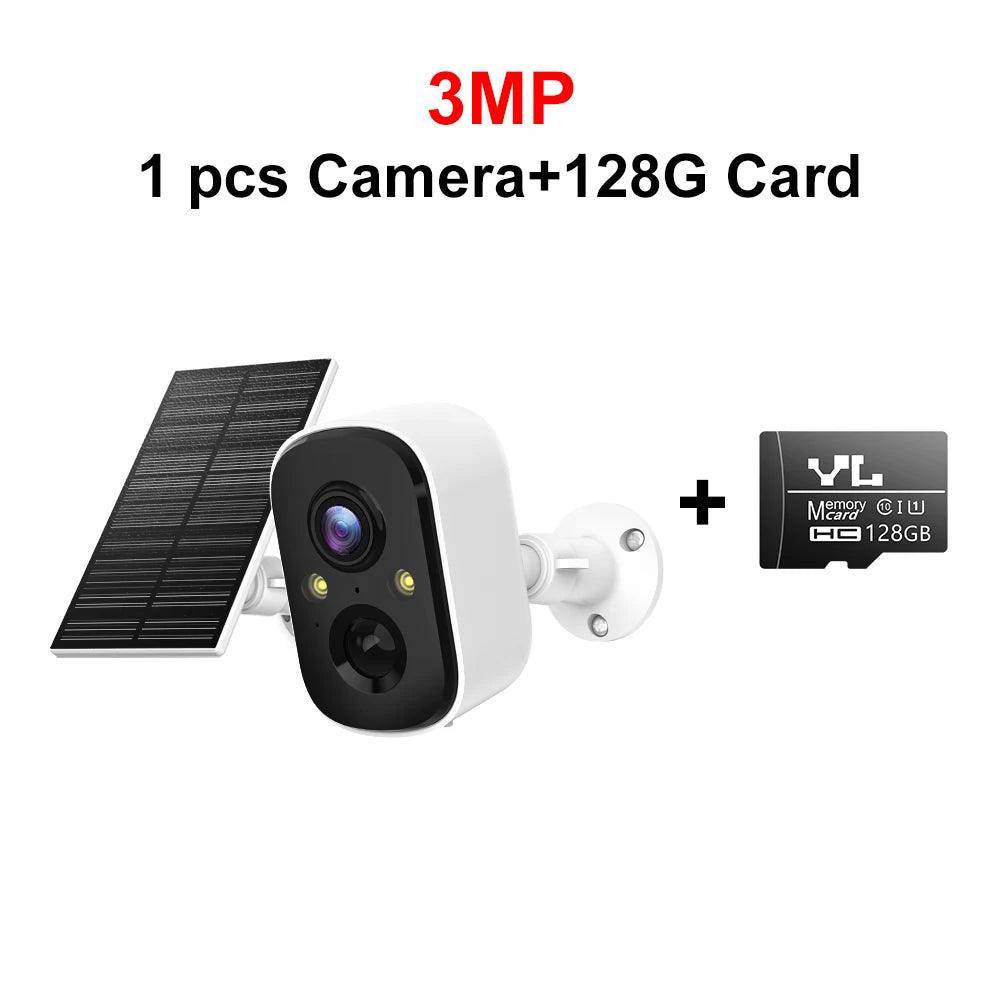 Solar Camera 3MP Battery, Wireless, Color Night, AI Detect - P12 Hub Europe