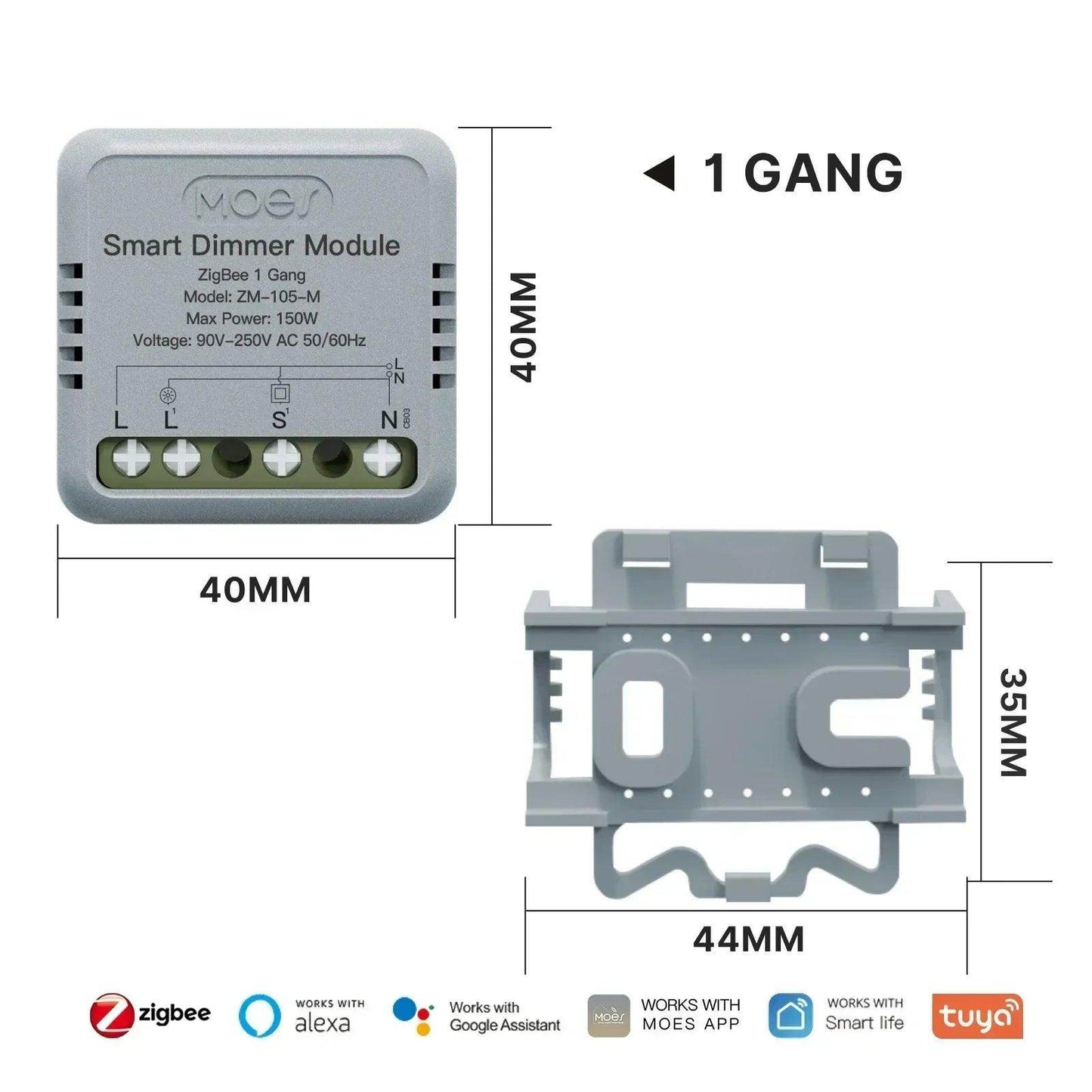 Mini Smart Switch WiF Zigbee Works with Alexa and Google - P12 Hub Europe