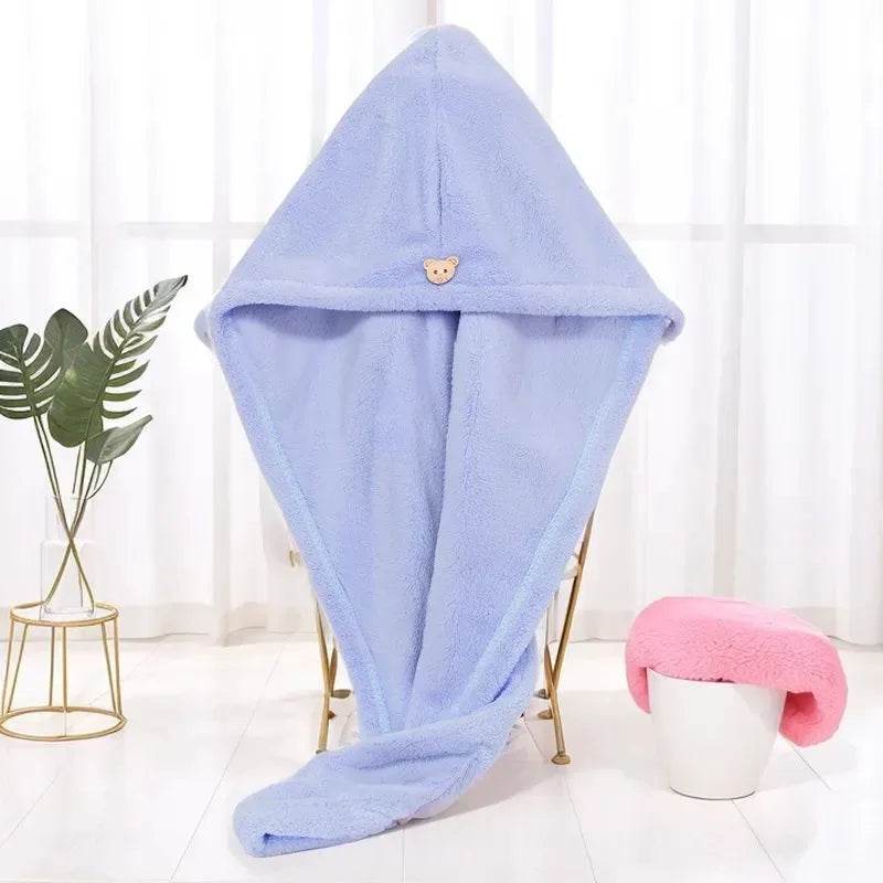 Dry Hair Hat Woman Absorbent Quick Dry Wipe Hair Towel Long Hair Cute Shower Cap Bathroom Accessories Quick Dry Towel - P12 Hub Europe