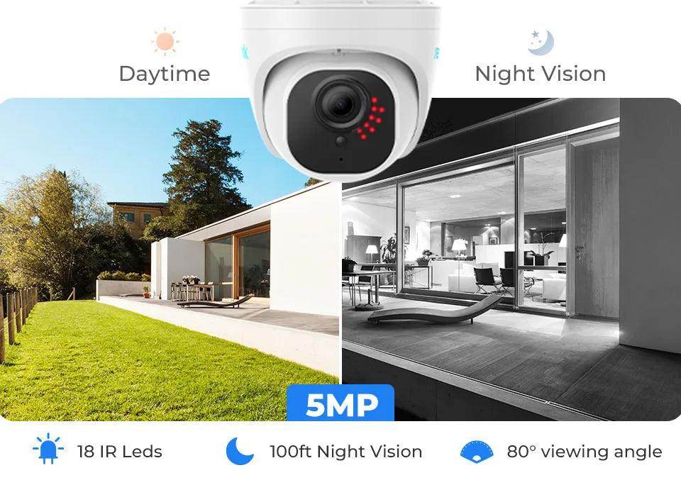 Outdoor Camera 5MP PoE Person/Vehicle Detect, IR Night - P12 Hub Europe