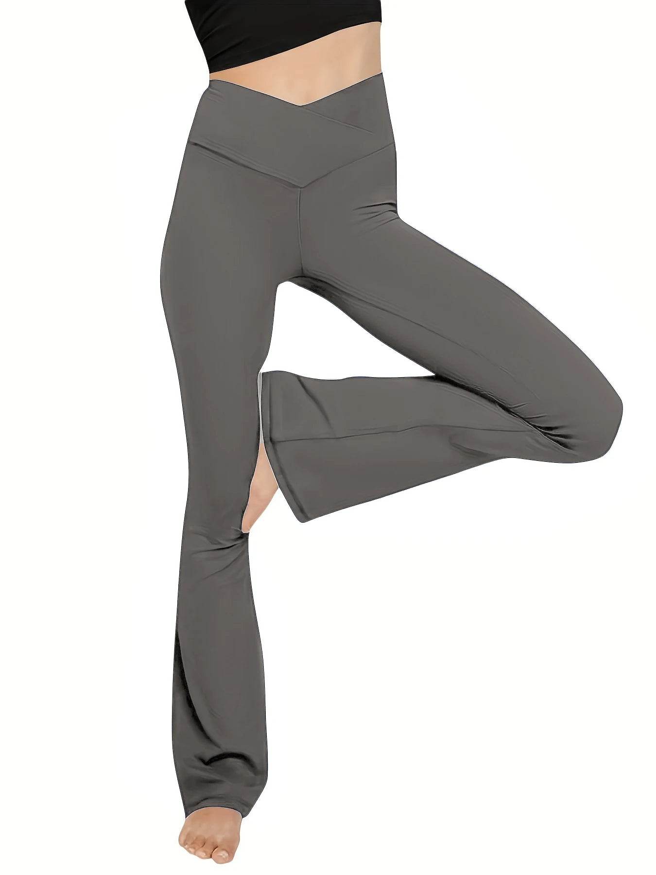 Women's Crossover Flare Yoga Pants - P12 Hub Europe