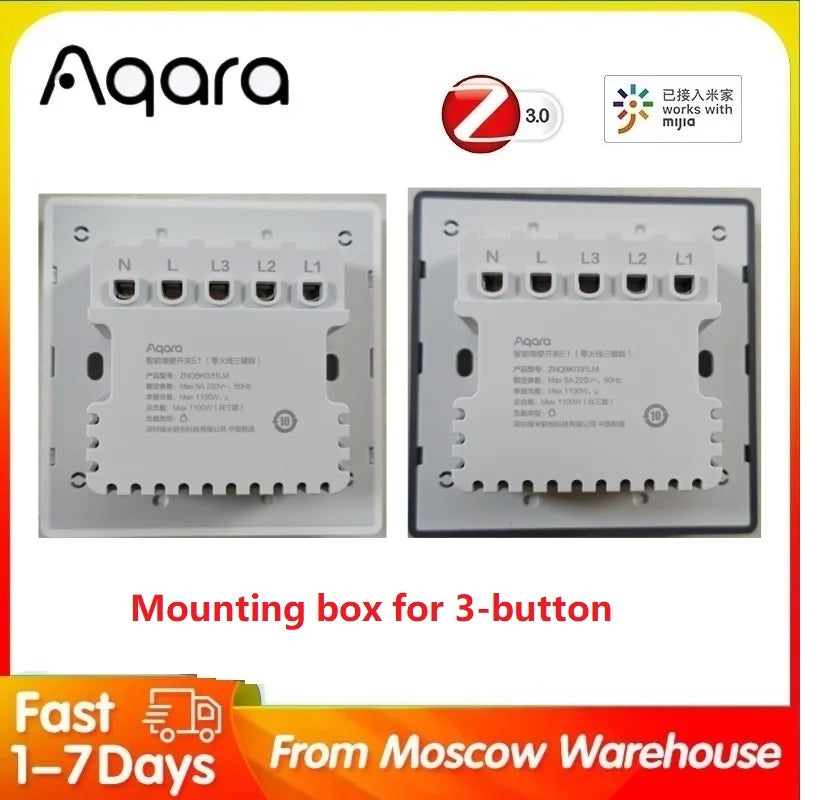 Aqara E1 Smart Wall Switch Wireless Switch Zigbee 3.0 With/No Neutral One Key Remote Control For Xiaomi Mi Home Homek APP