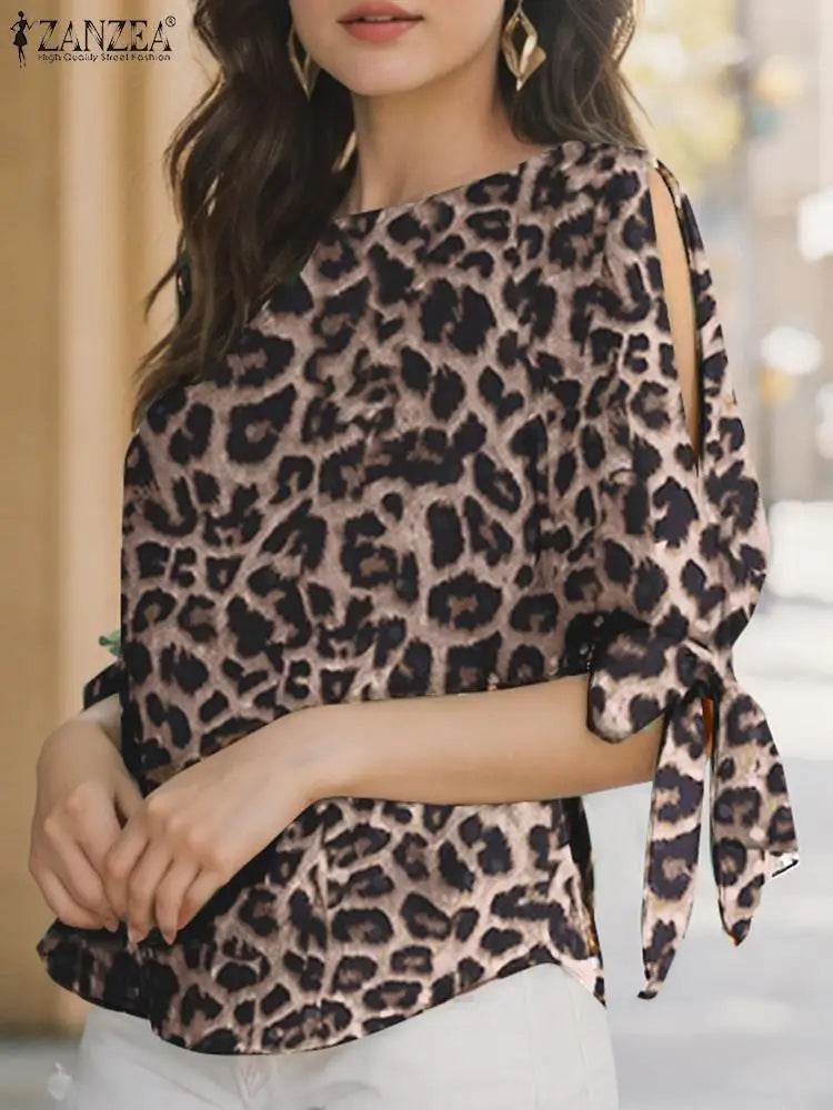 Women's Leopard Print Blouse - P12 Hub Europe