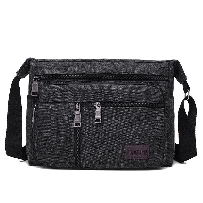 New Men's Canvas Bag Fashion Korean Style unisex daily Shoulder Bag High Quality Messenger Crossbody Bag For Travel