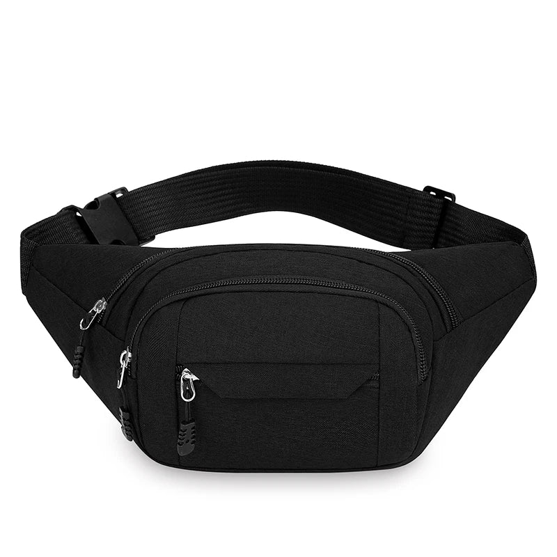 Men's Breast Package Waterproof Outdoor Sports Bag Canvas Pouch Korean-style Waist Bag Fanny Pouch Crossbody Male Banana Bag