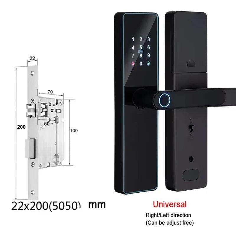 Fingerprint Door Lock | App, Remote, Handle, Card, Code - P12 Hub Europe