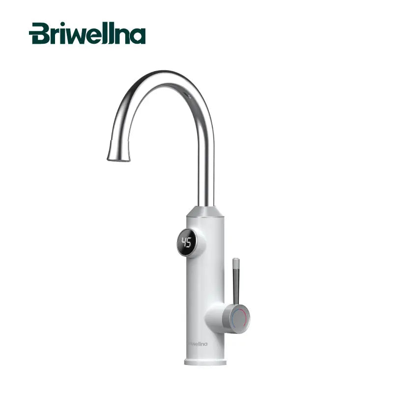 Briwellna Intelligent Water Heater 220V Kitchen Faucet 2 In 1 With Digital Display Electric Geyser Mixer Tankless Water Heater