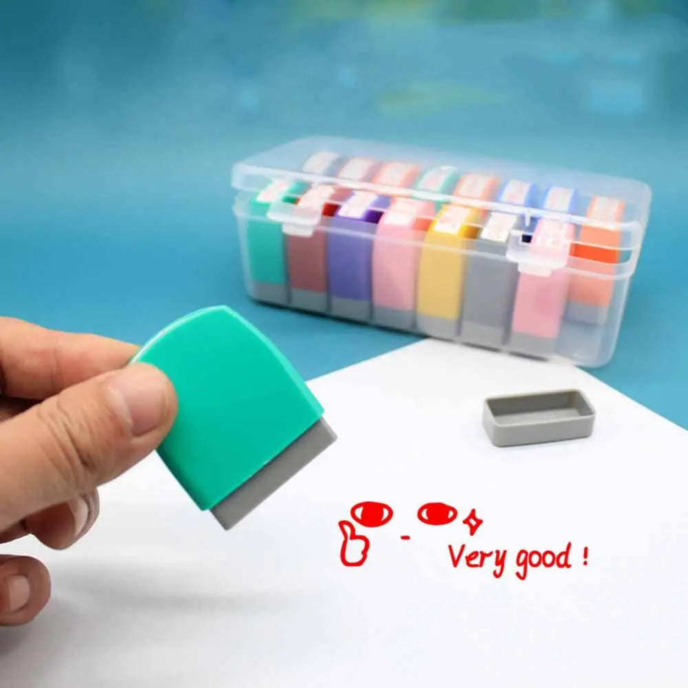 Kids Seal Photosensitive Chapter Children Toy Stamps Cartoon Stamps Reward Seal Encouragement Teaching stamp Commentary Stamp