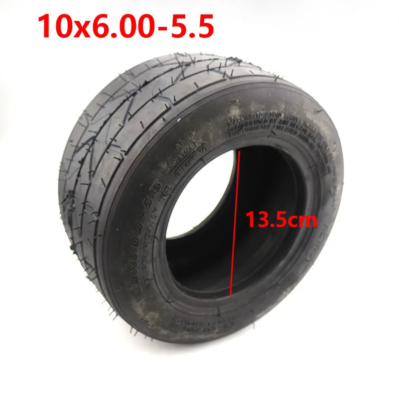 10 Inch Widened Tire 10x6.00-5.5 Motorcycle Vacuum Road Tire Tubeless Tire Wheel 10x6.00-6