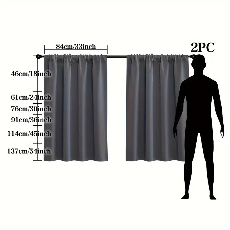 2PCS Car Curtains Privacy Window Curtains Side Window Sunshades Thermal Interior Accessories For Camper Caravans Motorhome