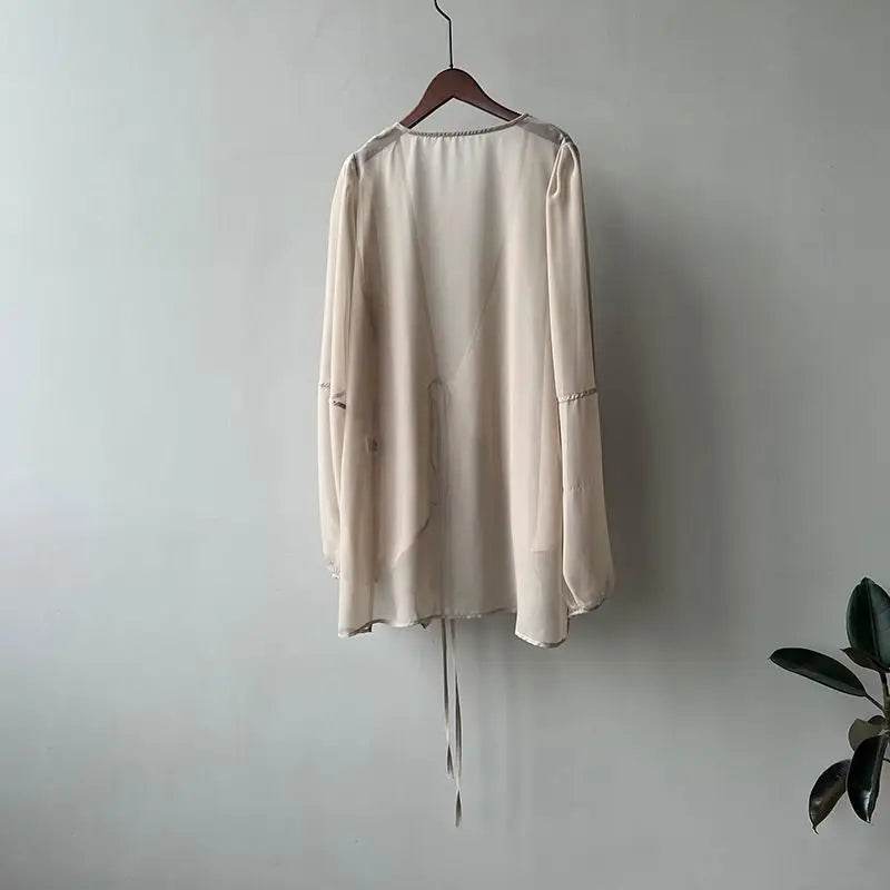 Women's V-neck Chiffon Loose Shirt - P12 Hub Europe