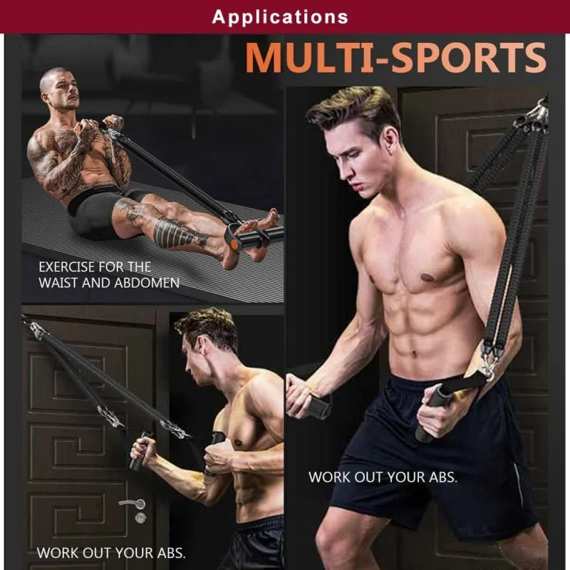 Pedal Tension Rope Elastic Resistance Band Home Fitness Equipment Abdominal Strength Training Core Workout Gear For Men Women