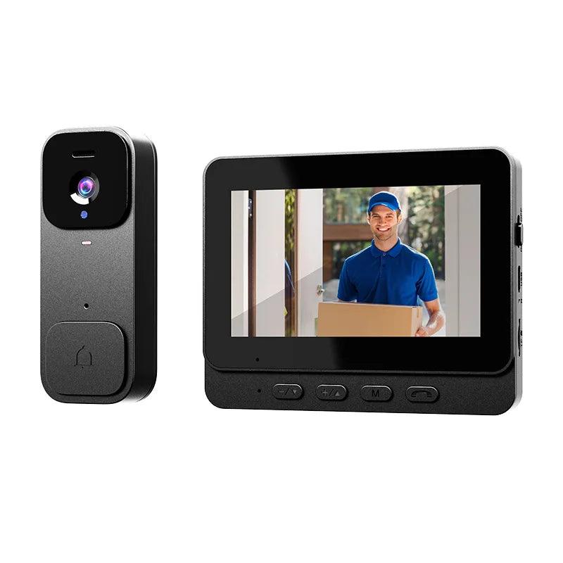 Video Doorbell 4.3" Night Vision, 2-Way Audio, No WiFi
